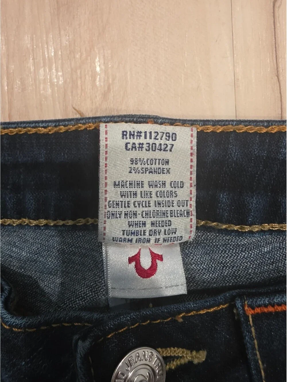 True Religion Dark Wash Skinny Jeans Size 26 Made in USA